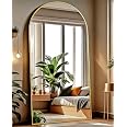 KOMCOTE 71x28 Inch Arched Floor Mirror - Full Length Leaner Mirror For Bedroom, Free Standing Or Wall Mount