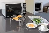 Sharp R860SLM 25L Combi Microwave Oven 900W Silver Flatbed Grill view 3