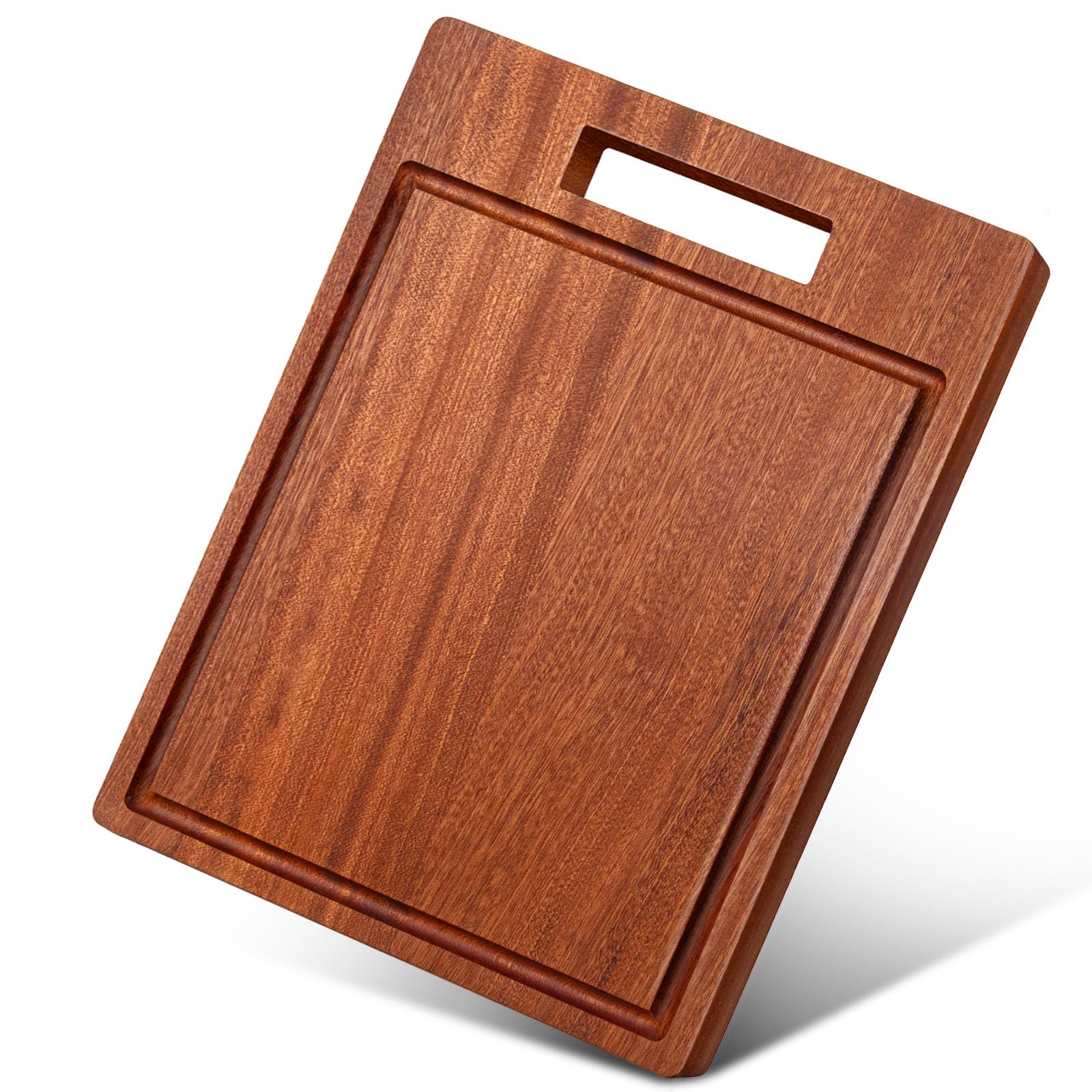 Photo 1 of 13×9.5 Inch Ebony Chopping Board Square Wood Cutting Board Cutting Serving Boards for Kitchen Wedding Housewarming Gift