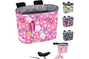 LOCAL LION Bike Basket for Kids, Bike Handlebar Bag for Boys and Girls, Bicycle Basket Fits Most Children's Bikes Like Tricyc
