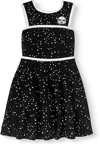 girls black skater dress