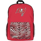 FOCO X ZUBAZ NFL Collab Zebra Printed Backpack, Tampa Bay Buccaneers