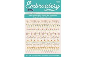 Embroidery Stencils, Crazy Quilt Seam Design Collection: 90 Easy-to-Mark Designs; Endless Seam Combinations; Designed for Cra
