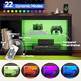 Bestier 140cm TV Stand for 65 Inch TVs with RGB LED Lights & USB Ports view 3