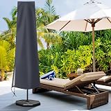 OKPOW Parasol Covers 600D Oxford Waterproof 190x30x50cm Dark Grey view 5
