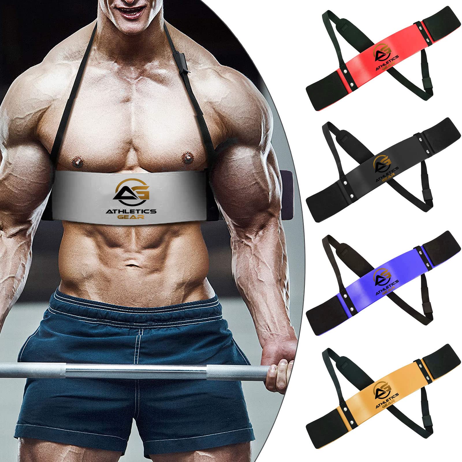 Arm Blaster Bicep Isolator | Aluminum Body with Neoprene Foam Padding, Double Riveted and Adjustable Strap, Well Balanced Support (White)