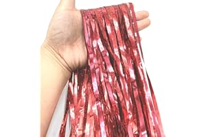 YOOGCORETT 2 Pack Christmas Icicles Tinsel Red for Home Wedding Birthday Party Christmas TreeDecorations Supplies