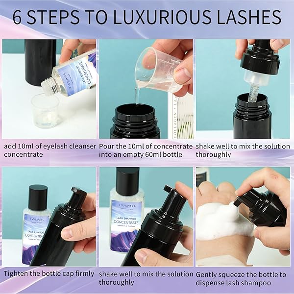 LASH SHAMPOO CONCENTRATE (150ML/ 5.12OZ): DEEP CLEANSE, LONG-LASTING HYDRATION, GENTLE FORMULA (SENSITIVE EYES & LASH EXTENSIONS MAKES UP TO 30.7OZ), 6 CUSTOMIZABLE FRAGRANCES (PASSION FRUIT)