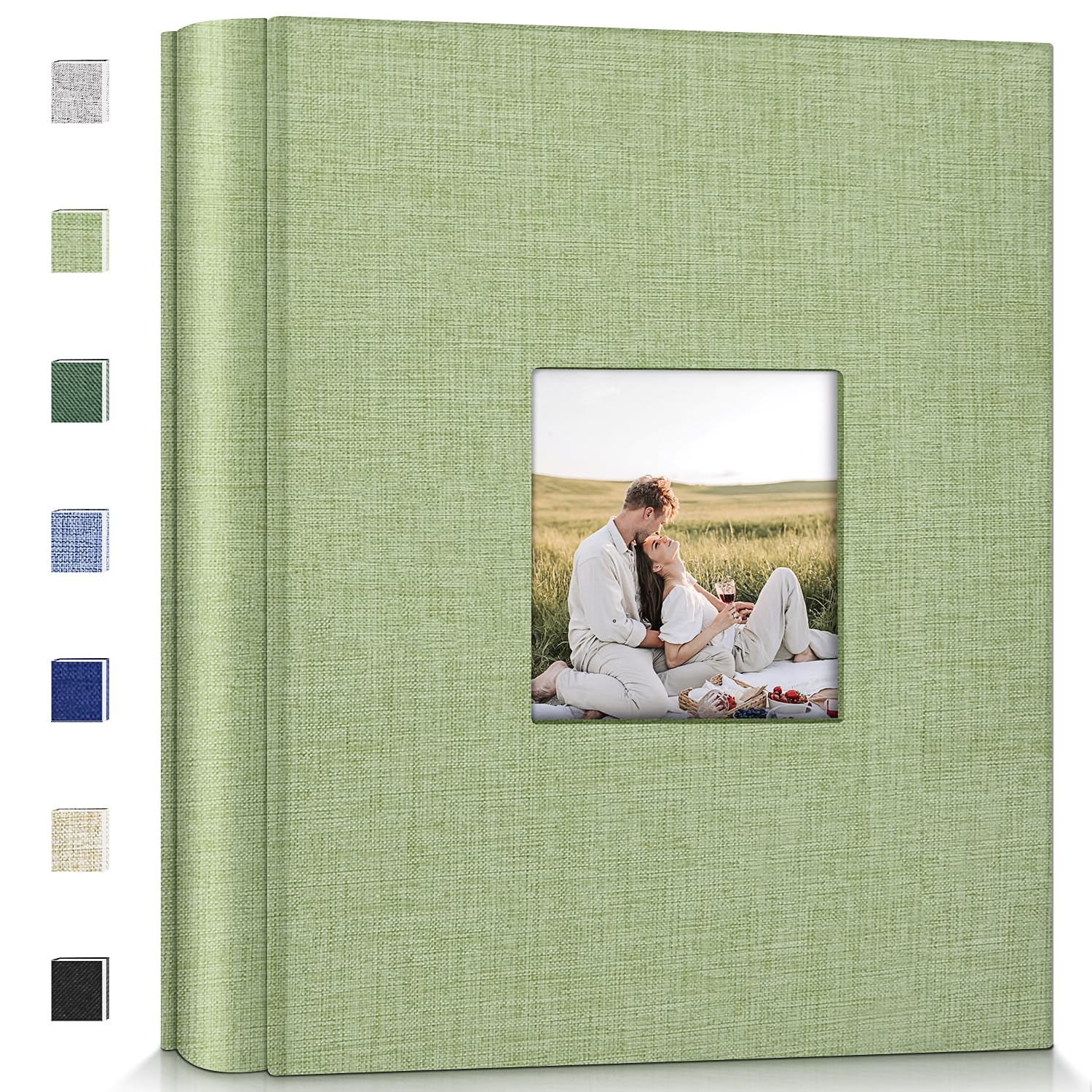 Popotop Photo Album 4x6-600 Photos Photo Books with 600 Horizontal and Vertical Pockets,Linen Cover Albums for Family Wedding Anniversary Baby Vacation Pictures