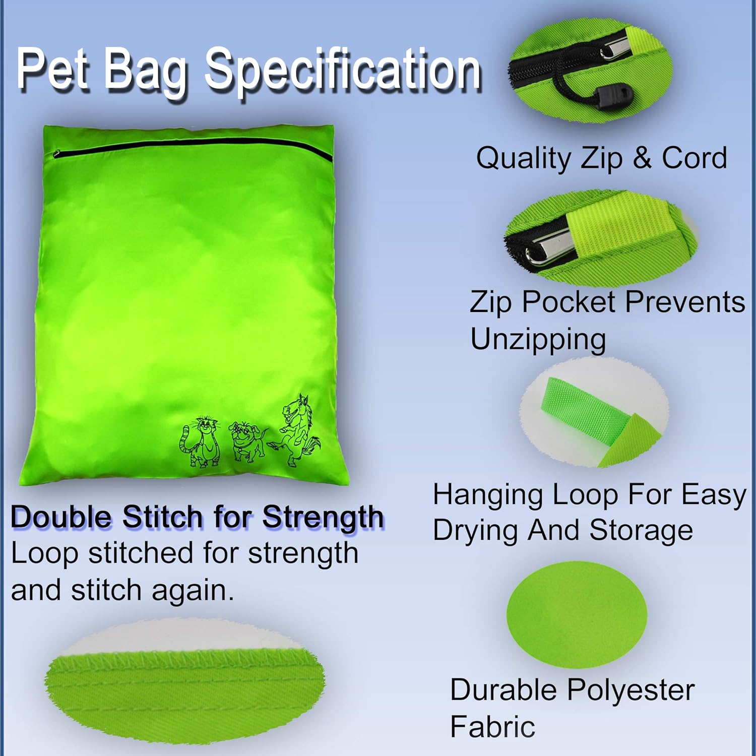 Pet Laundry Bag for Washing Machine Reusable Mesh Wash Bag for Pet Hair Dog and Cat Bedding, Blankets and Toys - Image 4