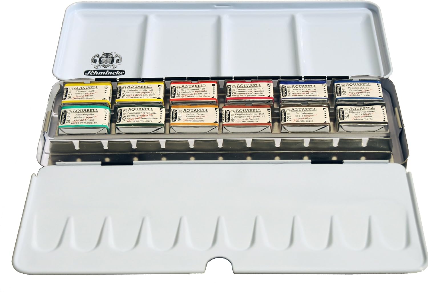 Schmincke Horadam Watercolour Paint Box Compact 12 x 1/1 Paint Cells