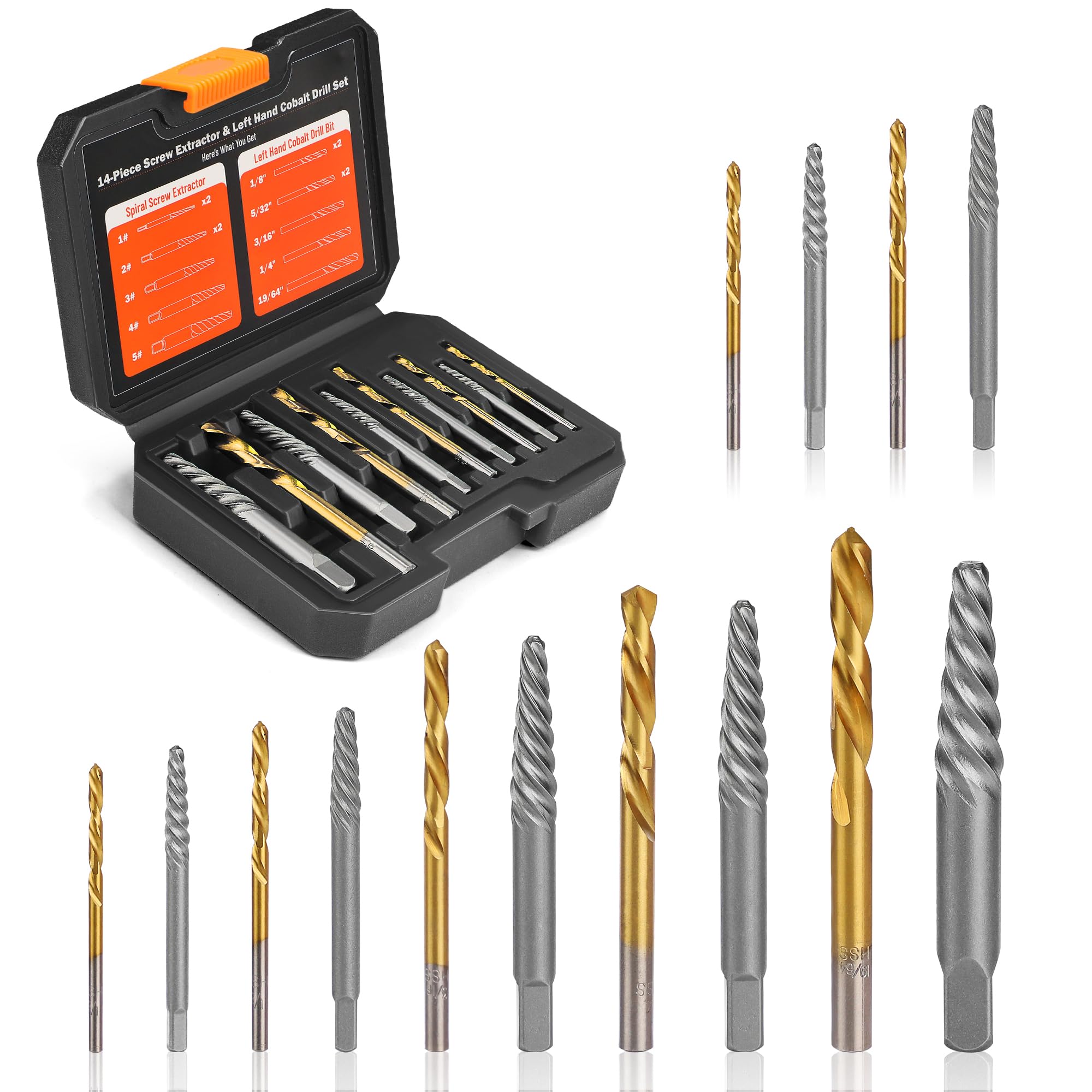 UYECOVE 14PCS Stripped Screw Extractor