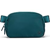 Pander Two Way Zipper Fanny Pack Nylon Everywhere Belt Bag for Women, Water Repellent Waist Packs, Crossbody Bags with Adjustable Strap (Teal Blue).