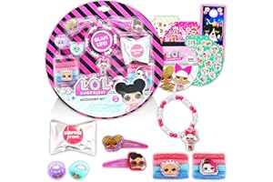 L.O.L. SURPRISE! L O L LOL Dolls Accessory Set for Girls 16 Pc Bundle with LOL Dress Up Accessories for Kids and Toddlers, 300 Stickers, and Door Hanger (LOL Dolls Party Favors) Lol Dolls gift set
