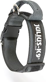 Julius-K9 Color and Gray Collar with Handle 50 mm Black-Gray 49-70 cm view 1