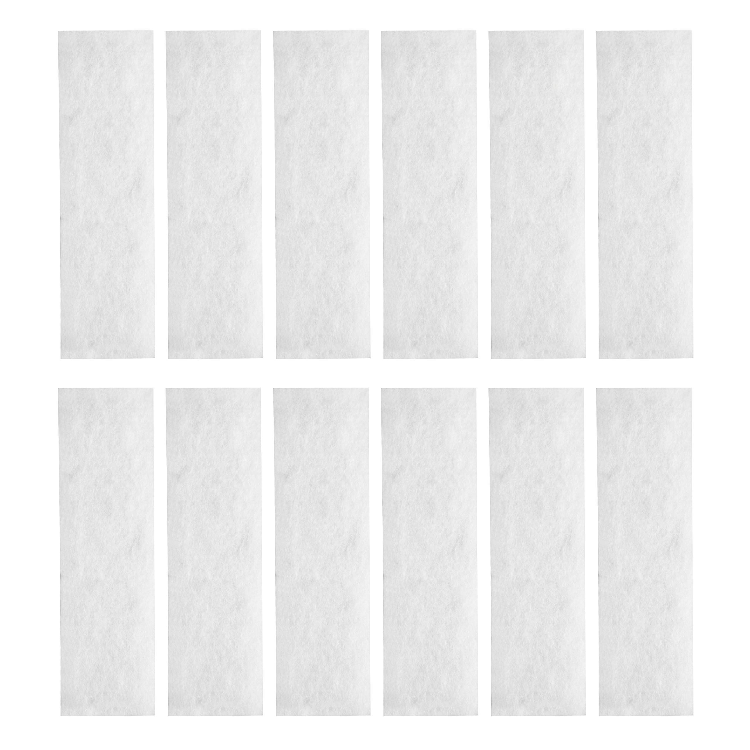 LTWHOME Compatible White Filter Floss Replacement for All Pond Solutions FW-29 Nano Tank (Pack of 12)