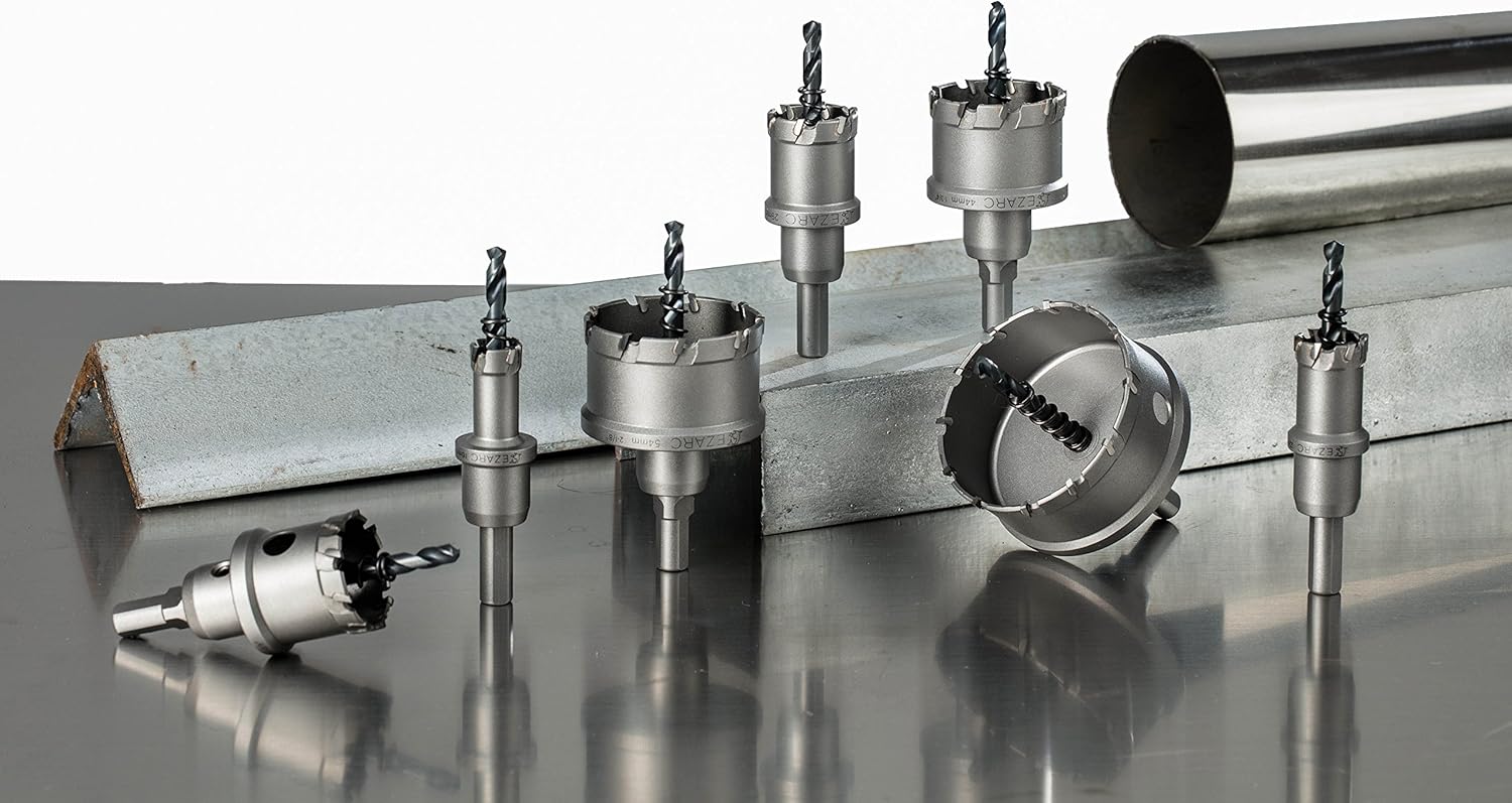 EZARC Carbide Hole Cutter for Thick Metal Deep Cut Hole Saw for Stainless Steel Metal Pipes and Hard Material, CHS-25M 40mm - Image 3