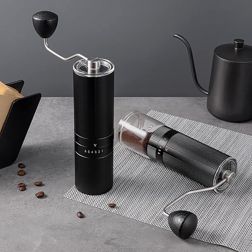 VEVOK CHEF Manual Coffee Grinder Stainless Steel Conical Burr