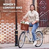 Viribus Vintage Ladies Bike 26 Inch Dutch Style City Bicycle with Basket view 6