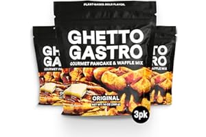 Ghetto Gastro Original Pancake & Waffle Mix (3-Pack, 14oz) - Vegan & Non-GMO Ingredients - Kosher Certified