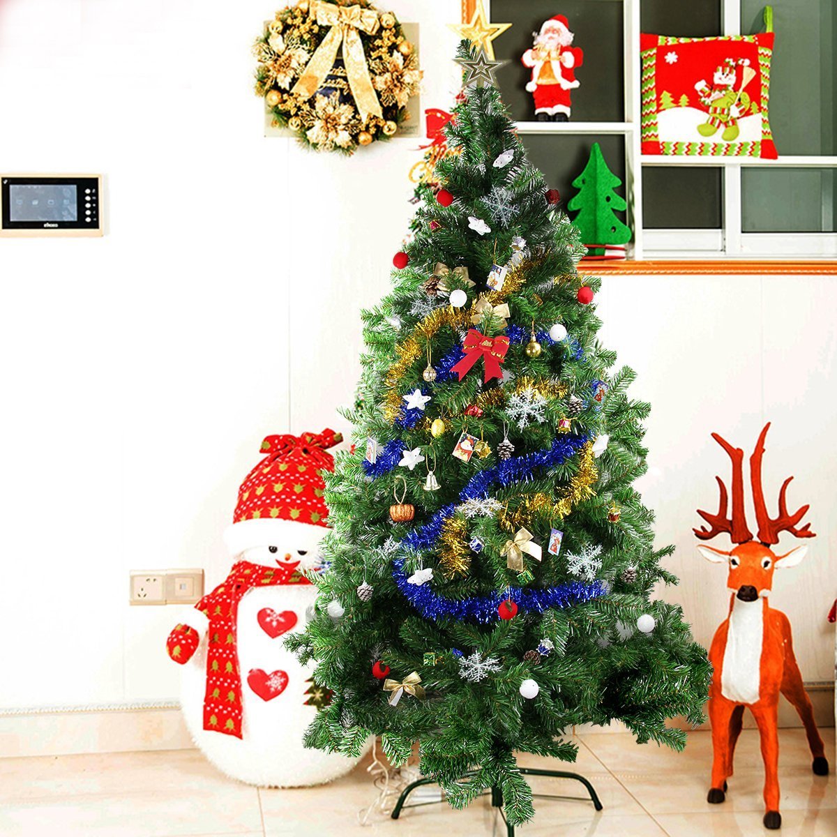 Pack of 108 Christmas Tree Ornaments Kit Assorted Christmas Ball Pandent For Christmas Party