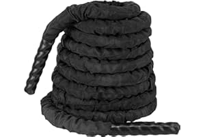 LUCKYSLYCYC Battle Ropes for Home Gym,Battle Rope 1.5" 30 FT Length,Heavy Exercise Ropes for Workout,for Strength Training Workout Rope,for Workouts Building Muscle Gym Ropes (1.5Inch-30TF)