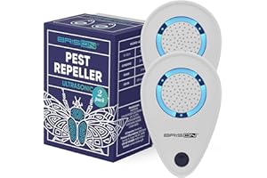 BRISON Ultrasonic Pest Repellent Plug in – Mice Rats Spider Control - for Repelling Rodents & Insects Out of Indoors, Non-Toxic Electronic Repel [2 Pack]