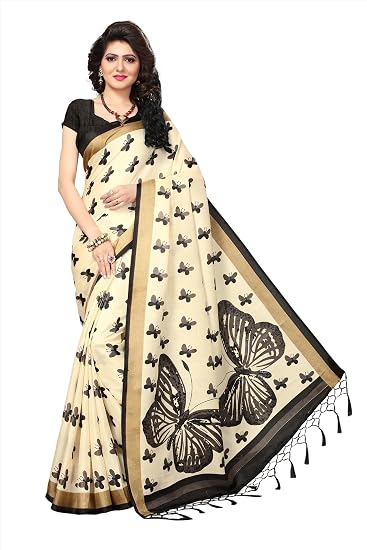 Winza Designer Womens Khadi Silk Saree with Blouse (KST-05)