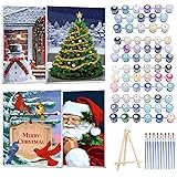 Ninonly Christmas Paint by Numbers Kit, 4 Pack