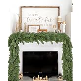 DearHouse 6Ft Artificial Pine Christmas Garland Winter Greenery Garland for Holiday Season Mantel Fireplace Table Runner Centerpiece Décor (Green)
