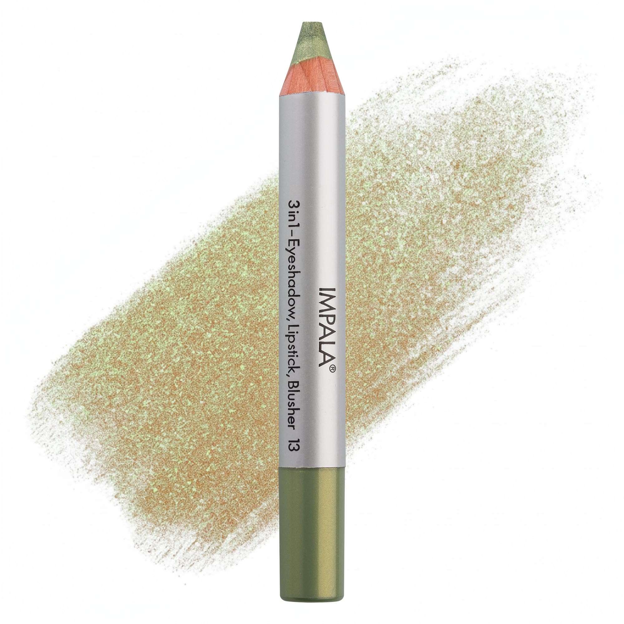 IMPALA | 3-in-1 Jumbo Pencil, Color 13 Gold | Eyeshadow, Lipstick, and Blush | Perfect Blending | Soft and Long-Lasting Texture | Intense Colors | Easy to Apply