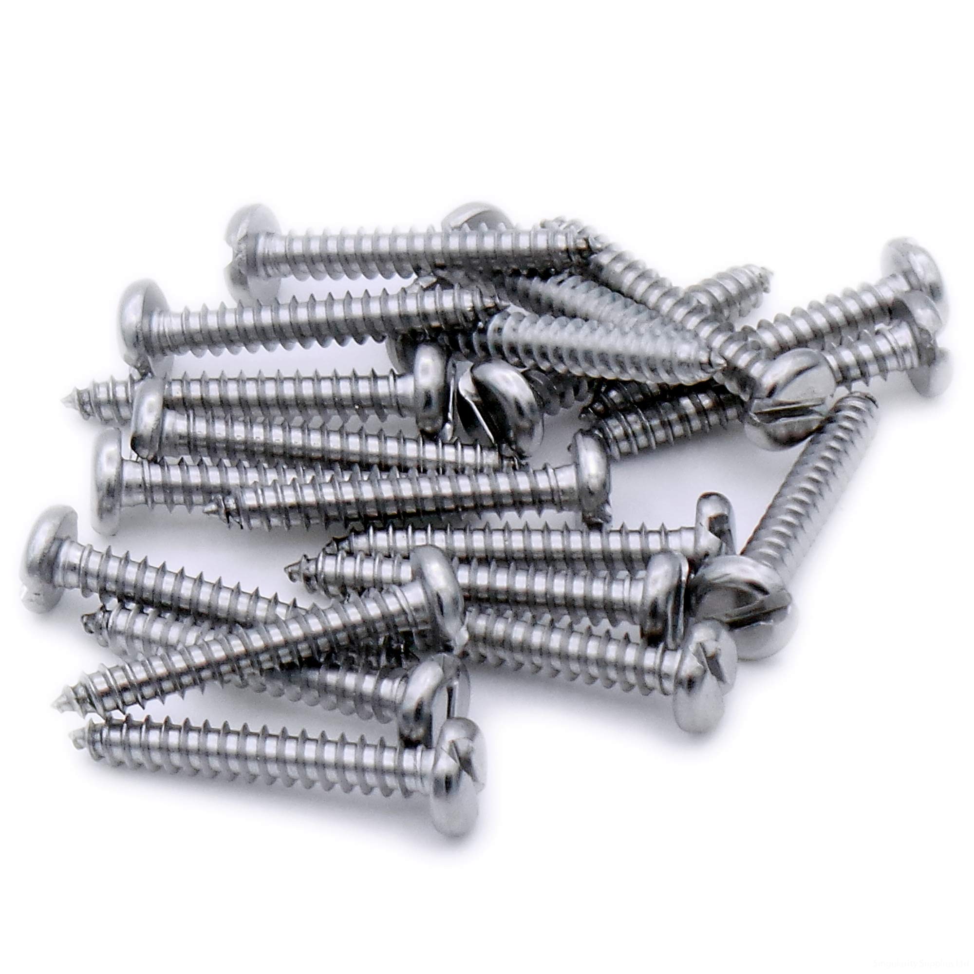 No.14 x 0.5 (6.3mm x 13mm) Slot Pan Self-Tapping Screw - Stainless Steel (A2) (Pack of 20)