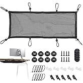 Under Desk Cable Management Net, 36PCS Under Table Cord Management Mesh Organizer Flexible Wire Hiders, Extra Large Capacity 