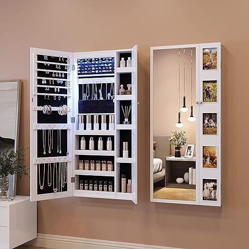 Wall Mounted Jewelry Mirror With Jewelry Storage Amazon Vlsrka LED