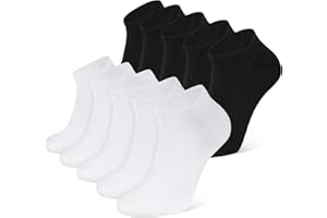 CLOSEMATE 10 Pairs Ankle Socks for Men Women Cotton Comfortable Non Slip Low Cut for Casual