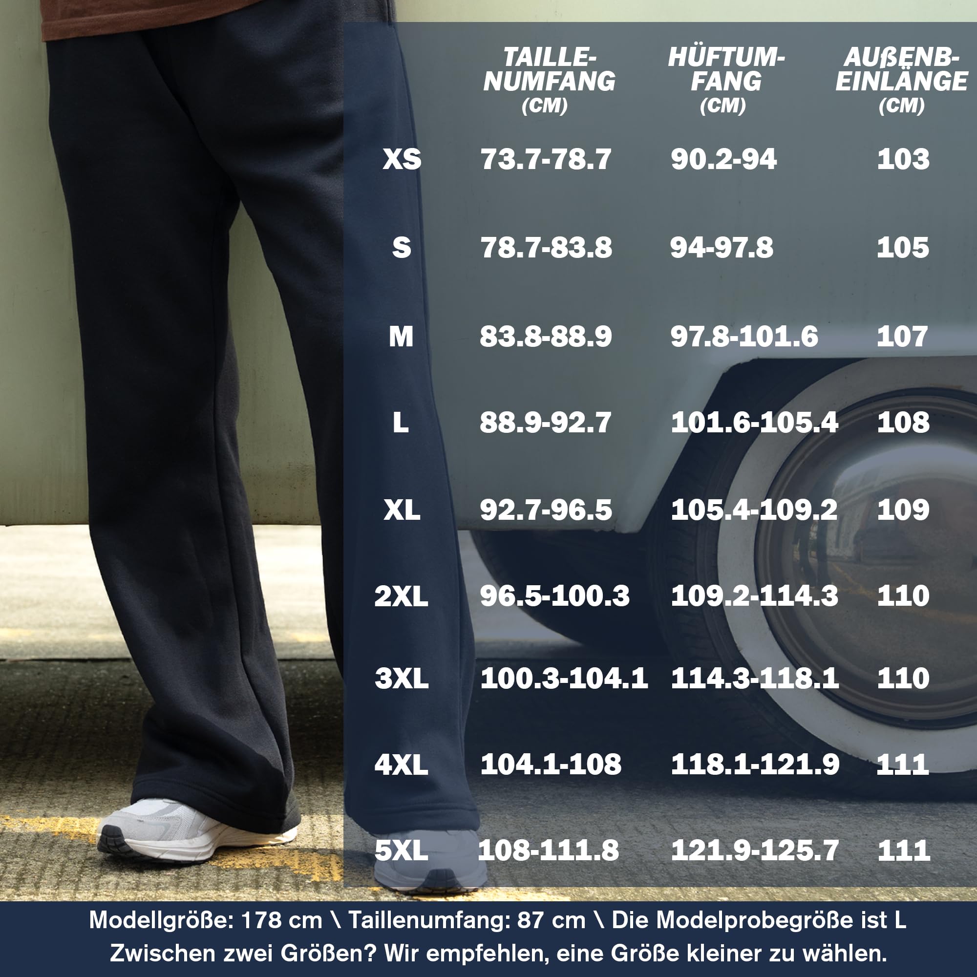 ineepor Jogginghose Herren Baumwolle Weites Bein Thermo Winterhose Warme Trainingshose Gefüttert Fleece Hose Baggy Sweatpants Lang Bootcut Flare Freizeithose XS-5XL 6