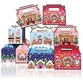 qiqee Christmas Gift Box 15.5x8.8x9 Inch 24pcs Xmas Wrap Treat Boxes