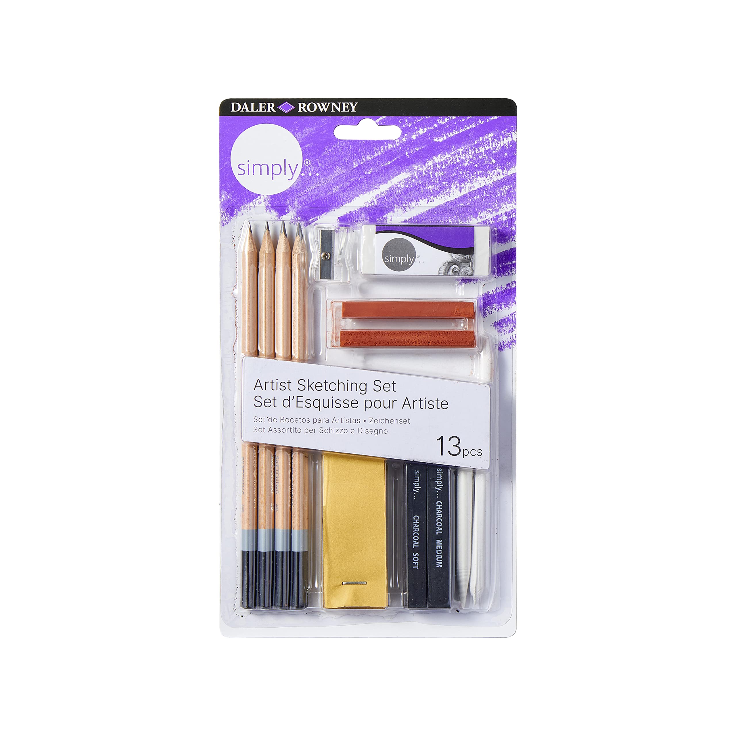 Daler-Rowney Simply Sketching Pencils Set, 13 Sketching Products, For Entry-Level Artists & Hobbyists — image 1