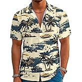 Mens Funny Neon Hawaiian Shirts 3D Graphic Button Down Short Sleeve Shirt Summer Beach Aloha Tops Theme Party