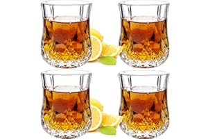 JAIEF 1.7 OZ Tequila Shot Glasses Heavy Base Shot Glass, Crystal Glasses (Set of 4)