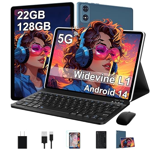 2025 Tablet 10 Inch Android 14 Tablets with Keyboard, 22GB RAM 128GB ...