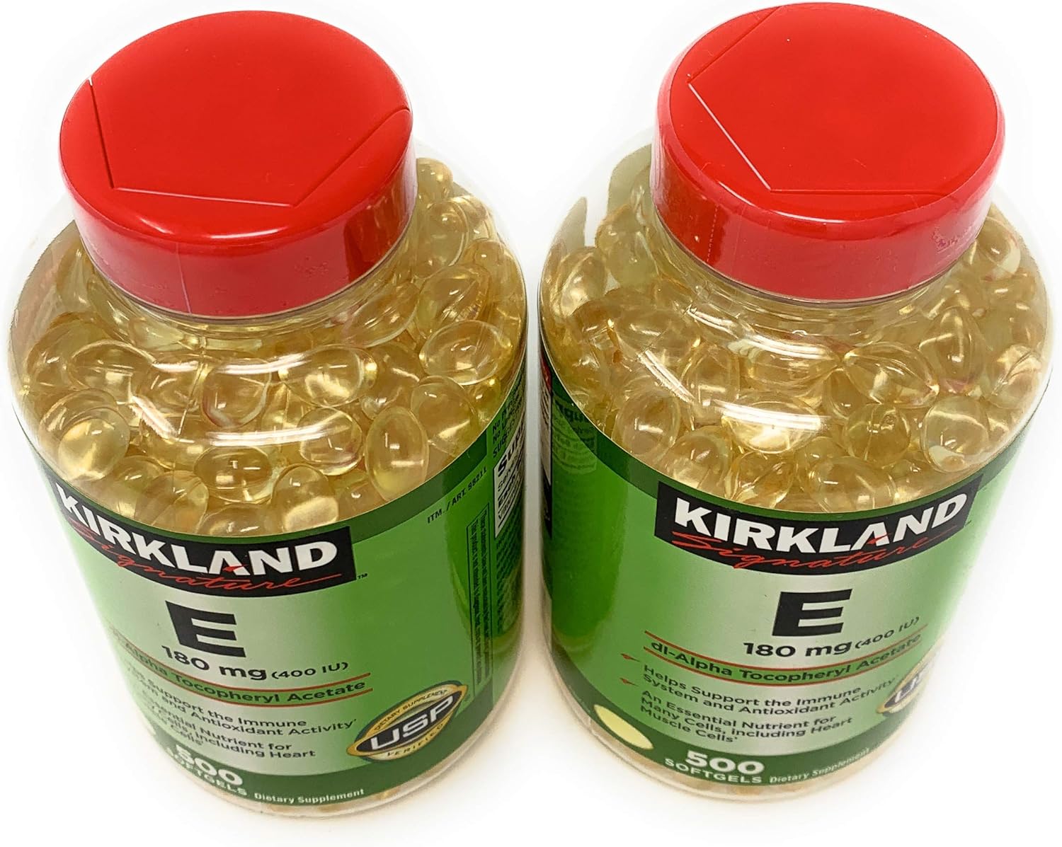 Kirkland Signature, Vitamin E 400 IU brdqt 500 Softgels (Pack of 2) 2