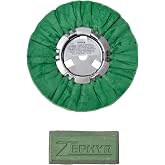 Zephyr Products AWG58-8WB Green 8" Hall Airway Buffing Wheel with 1 LB Green Bar Medium/Lite Cut, 1 Pack