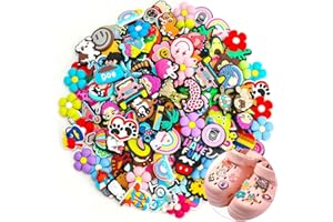PVEGOS 55Pcs Shoe Charms for Clog Shoe Decoration, PVC Cartoon Random DIY Shoe Accessories Pack, Charms for Shoes Decoration 