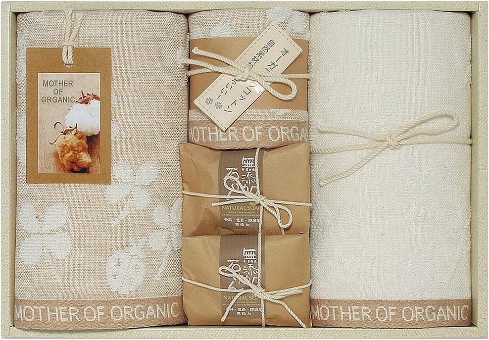 2 OGT-300 2 wash towel one additive-free soap clover gift and mother of Organic ladybug set of 5 face towel (japan import)