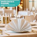 Trimming Shop 20 Inch White Polyester Napkins, 10pcs, Reusable, view 8