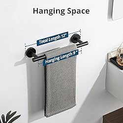 Sayayo Matte Black Hand Towel Holder for