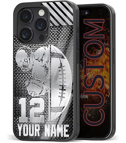 I 15 Phone Case Football Boys Black Phone Case For IPhone 15 14 13