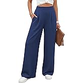 Caracilia Women Wide Leg Pants 2026 Summer High Waisted Business Casual Work Dress Pants Palazzo Slacks Trousers Outfits