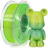 IEMAI Silk PLA Filament 1.75mm 1kg, Dual-Color Gradient Yellow to Green 3D Printer Filament, Silky Glossy Finish, Tough & Neatly Wound for DIY, Artistic & Home Décor